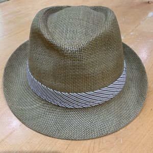 Straw pork pie hat